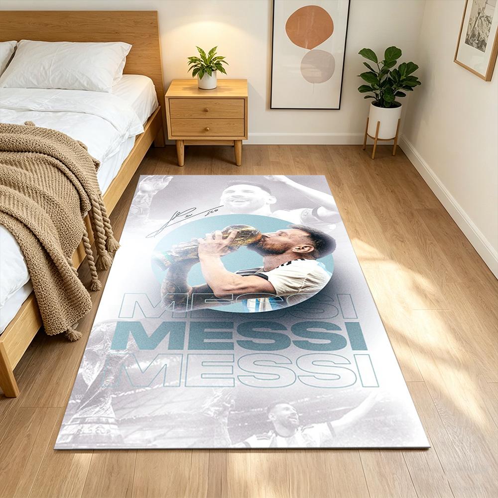 Football Messi Carpet Design for Bedrooms Outdoor Study room Entryway Anti-slip Rug Office home decor Wedding Party Gift