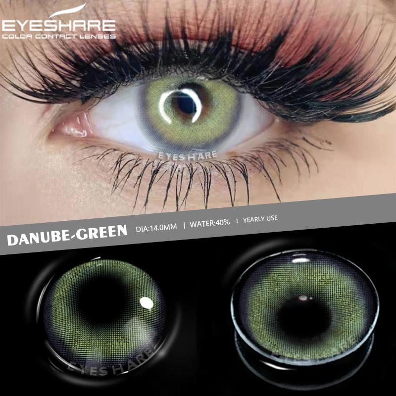 Eyeshare 2pcs/pair Colored Contact Lenses for Eyes Colored Eye Lenses RICH GIRL Contact Lens Beautiful Pupil Cosmetics Yearly