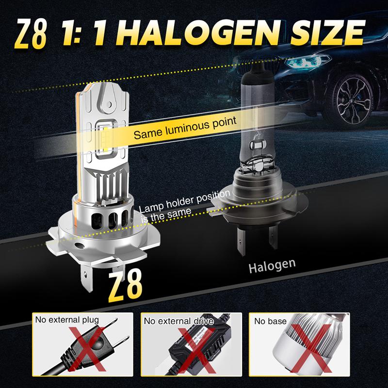H7 H4 Би-Светодиодные Лампы для Автомобиля CANBUS 6500K 1500W Высокой Мощности Автомобильные Фонари Мини Беспроводной Турбо Вентилятор Автомобильная Светодиодная Фара