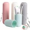 Portable Travel Toothbrush Box With Mouthwash Cup Convenient Brushing Cup And Toothwash Tooth Cylinder For Bathroom Essentials
