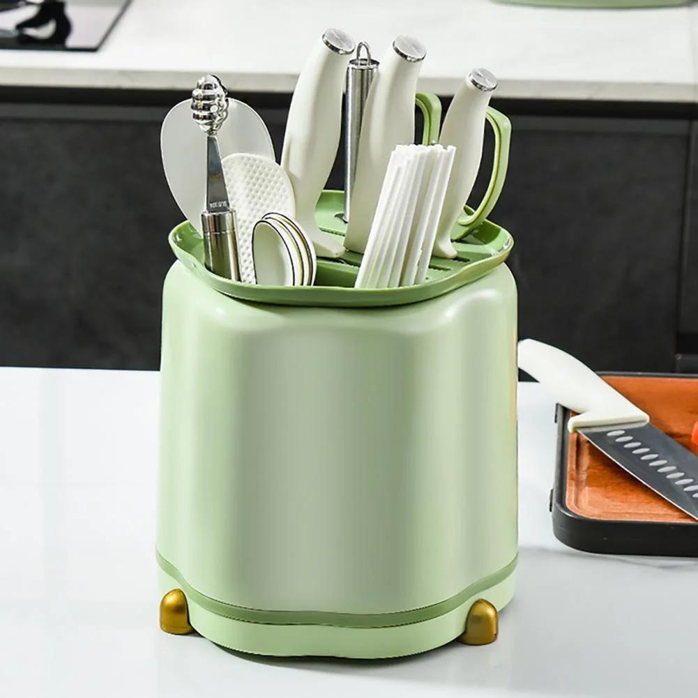 Rotary Cutter Holder Multi-purpose Chopsticks Tableware Rack Modern for Home Tableware Kitchen Cutlery Chopsticks Holder