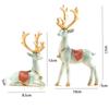 2 шт. Полимерные украшения в виде оленей Минималистичная скульптура животного Настольное украшение Статуэтка лося Автомобиль
