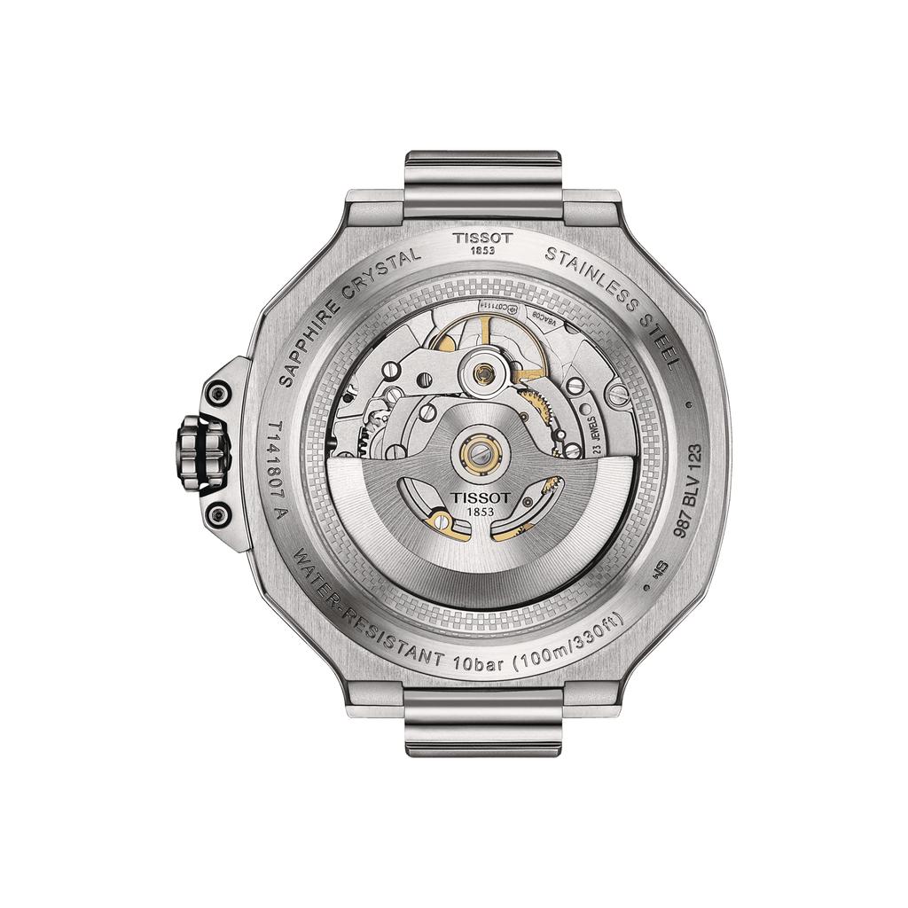 Tissot Мужские модные часы из нержавеющей стали с синим циферблатом T141.807.11.041.00