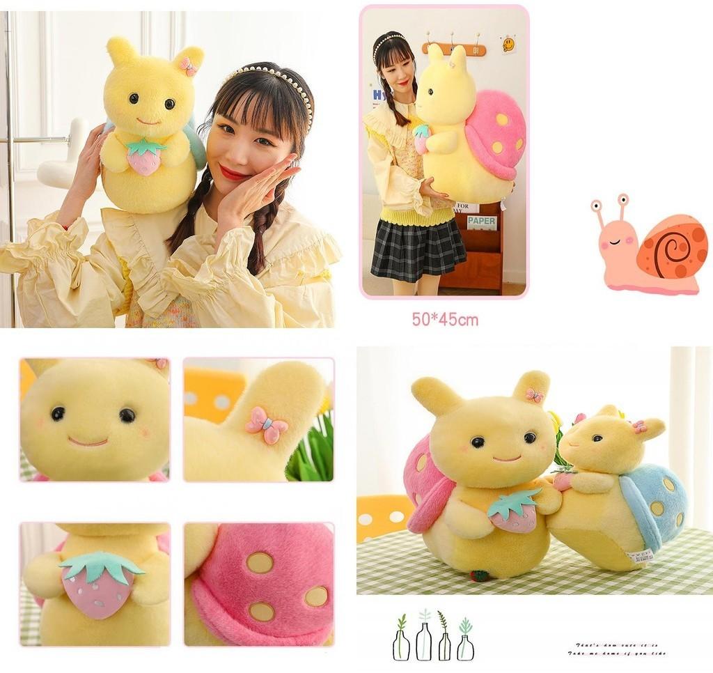 Charming Snail Strawberry Stuffed Animal Cross-border New Product Plush Toy Wholesale Children Cushion Birthday Souvenir 70cm