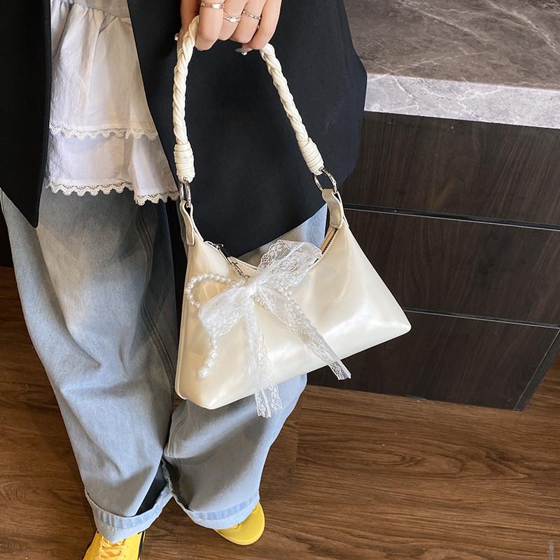 IELGY Korean Version Simple All-Match Commuter Shoulder Casual Bow Underarm Bag