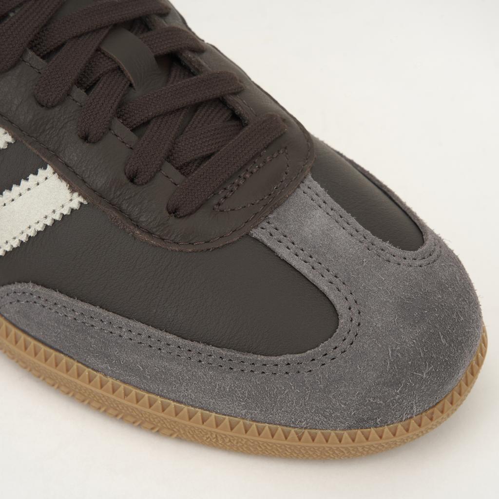 adidas Кроссовки Samba OG Brown Putty Grey Unisex с золотисто-металлическим оттенком ID1481