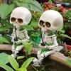 Halloween Fishing Skeleton Sitting Ghost Head Horror Atmosphere Ghost Festival Home Furnishings Indoor and Outdoor