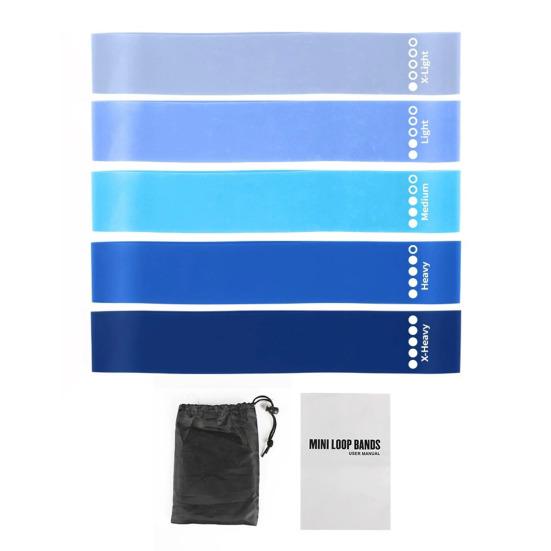 Эластичные ленты для тренировок 5 уровней Эластичные ленты для физиотерапии Силовые тренировки Йога Пилатес Растяжка Восстановление