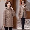 Autumn and Winter Middle Age Women Coats Hooded Elegant Thick Warm Winter Parkas Loose Outerwears Lady Jackets