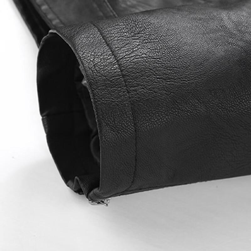 PLAYBOY Men's Business Casual PU Leather Jacket