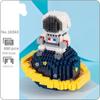 18363 Space Astronaut Spaceman Earth Moon Star 3D Model DIY Mini Diamond Blocks Bricks Building Toy for Children No Box