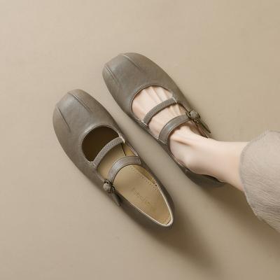 Weiwei girl 683-1 Французские туфли Мэри Джейн на плоской подошве с неглубоким горлом, одинарные туфли, женские весенние балетки на мягкой подошве