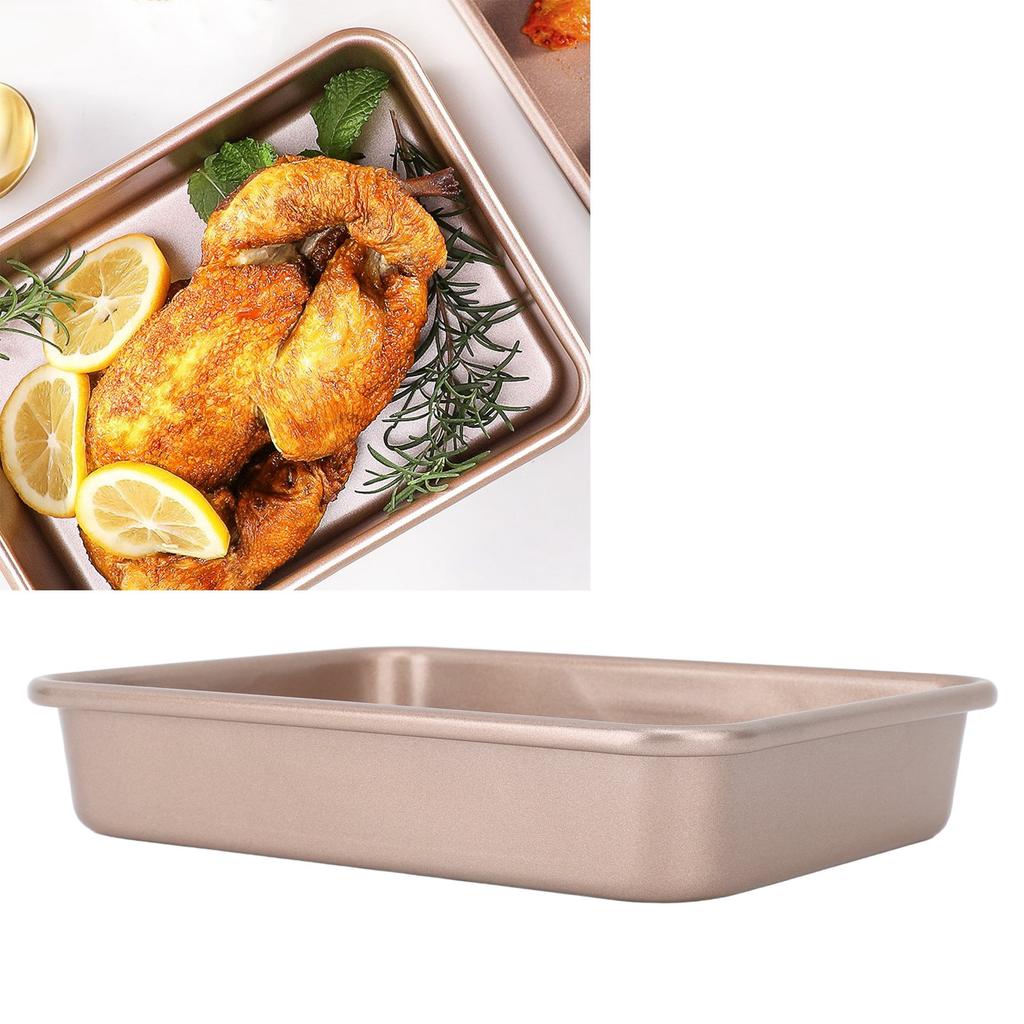 Противень для выпечки из углеродистой стали Противень для выпечки с антипригарным покрытием Прямоугольный противень Портативный многофункциональный S