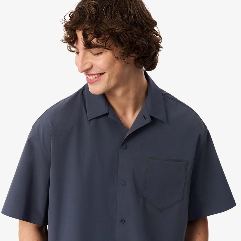 [lacoste] Men's Chest Pocket Detail Short-Sleeve Shirt CH2317-56GS5T