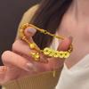 Новый песочный золотой новый китайский браслет с плетением из монет пяти императоров в форме тыквы женский модный национальный стиль ретро персонализированные украшения живые аксессуары