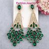 Retro Crystal Bridal Earrings - European & American Style Women's Dress Accessories