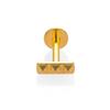 Titanium Zirconium Flat End Bar Ear & Lip Stud Piercing Jewelry
