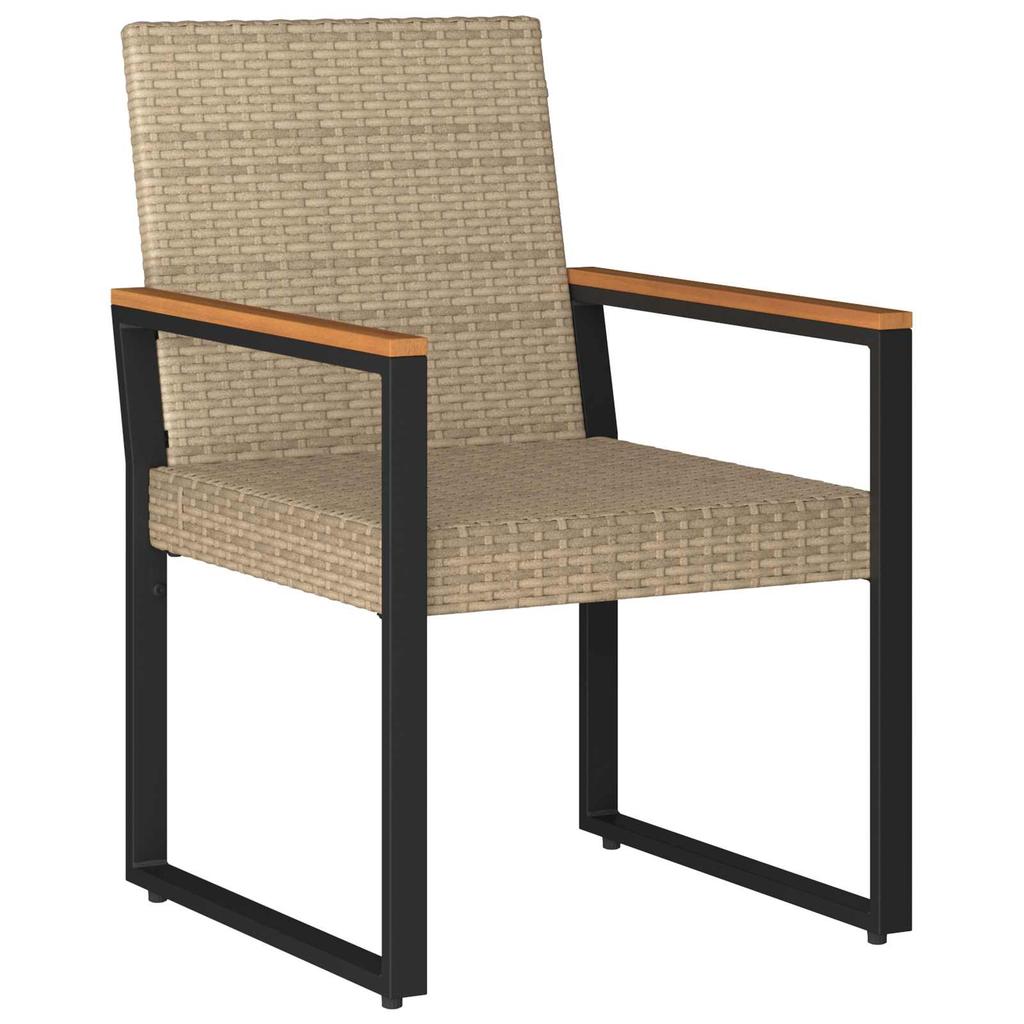 Garden Furniture Set 4 pcs Beige and Cream White Poly Rattan
