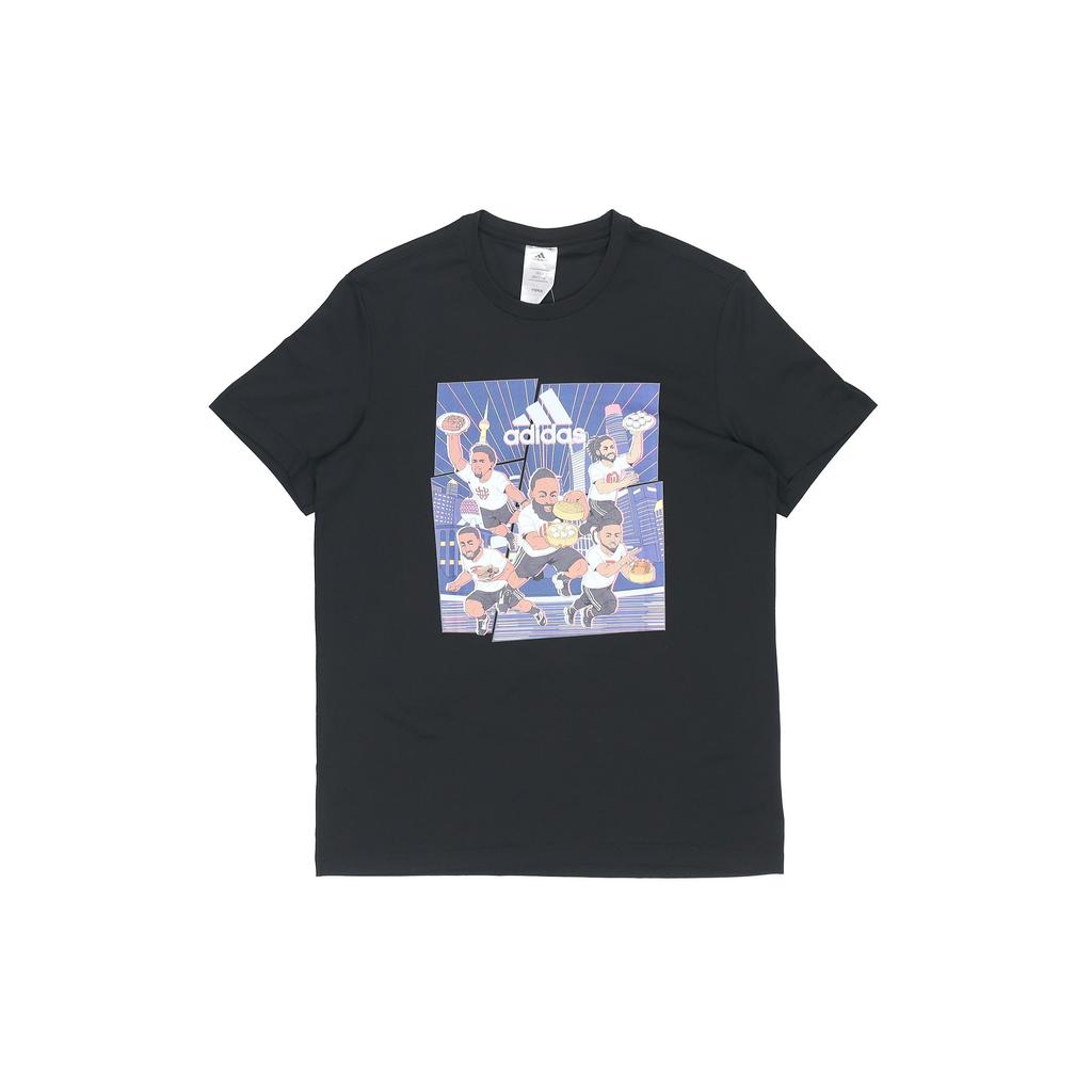 Adidas Шанхайская футболка для баскетбола, спортивная футболка с коротким рукавом, мужские топы, черный GE1058