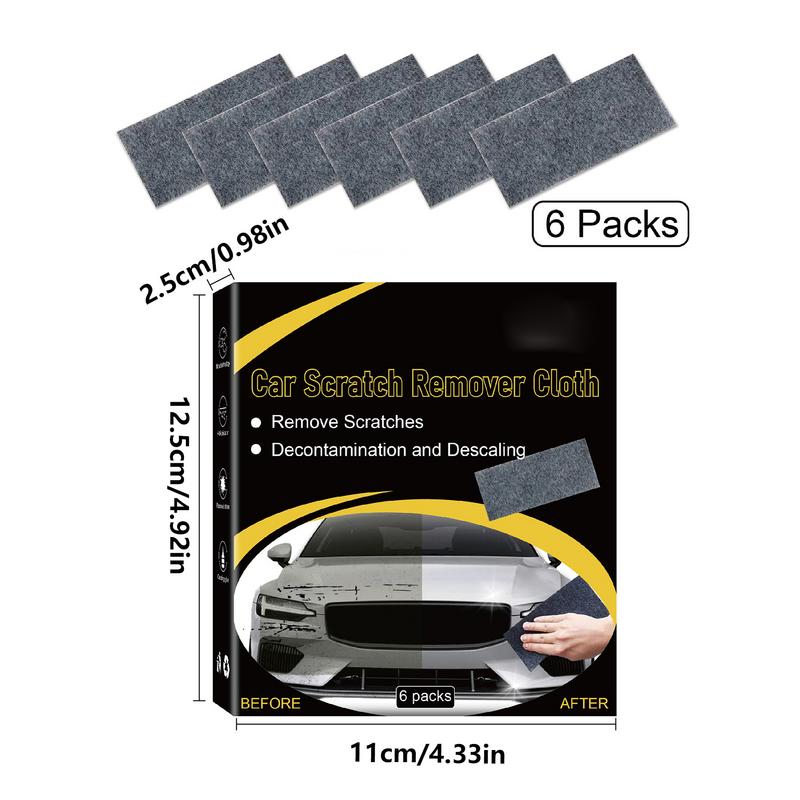 Салфетка для ремонта царапин на автомобиле, 6 шт. Салфетки для удаления царапин на автомобиле, салфетки для чистки деталей автомобиля Nanosparkle, принадлежности для мытья автомобиля