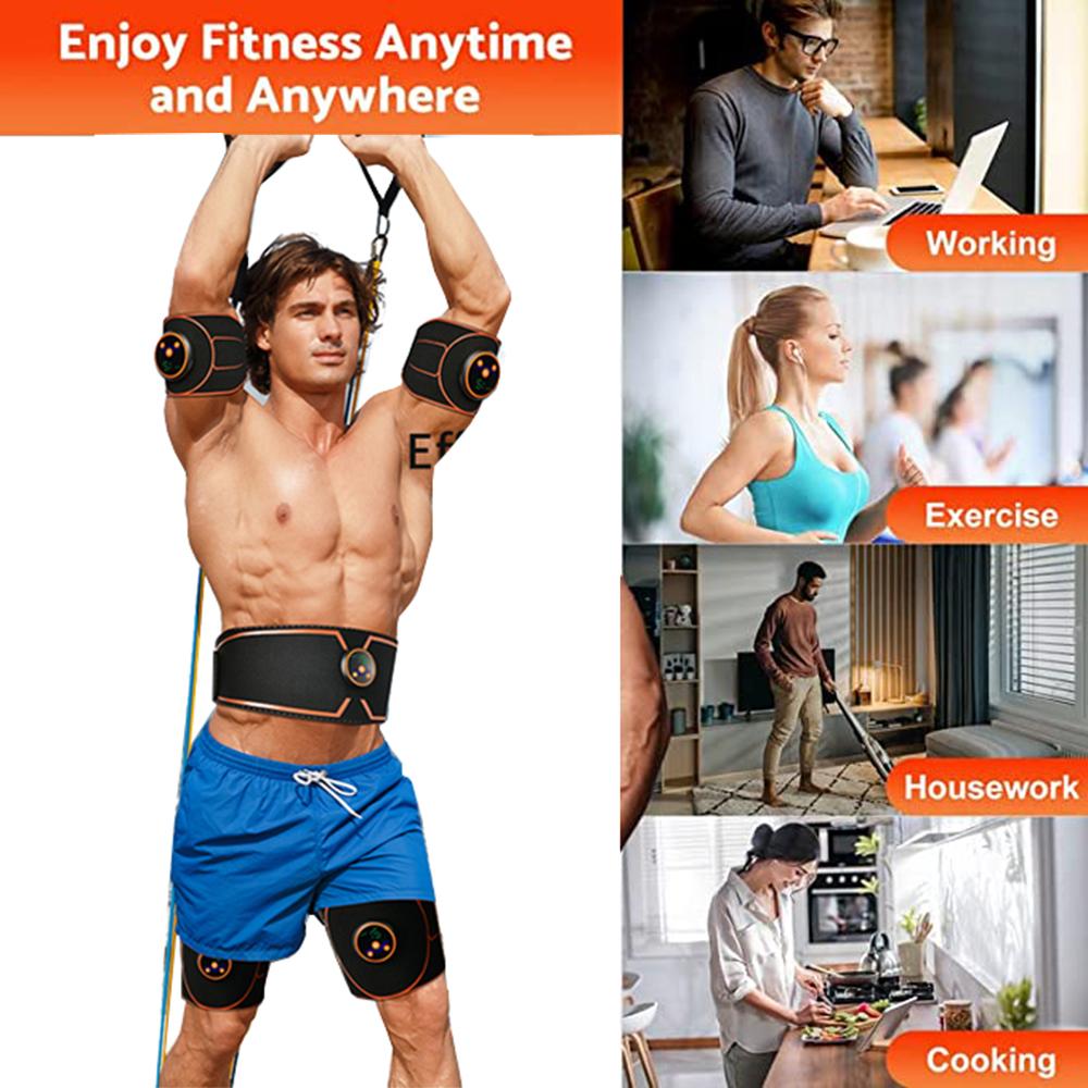 EMS стимулятор мышц брюшной пояс для похудения электрический умный ABS тренажер для рук, ног, талии, потеря веса, фитнес, вибрационный пояс