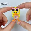 Trendy Room Decor 3D Printed Cute Duck Figurine with Glasses, Angry Pose Desk Decor, Creative Decorative Shelf Displays Office Bookcase Car Ornament,