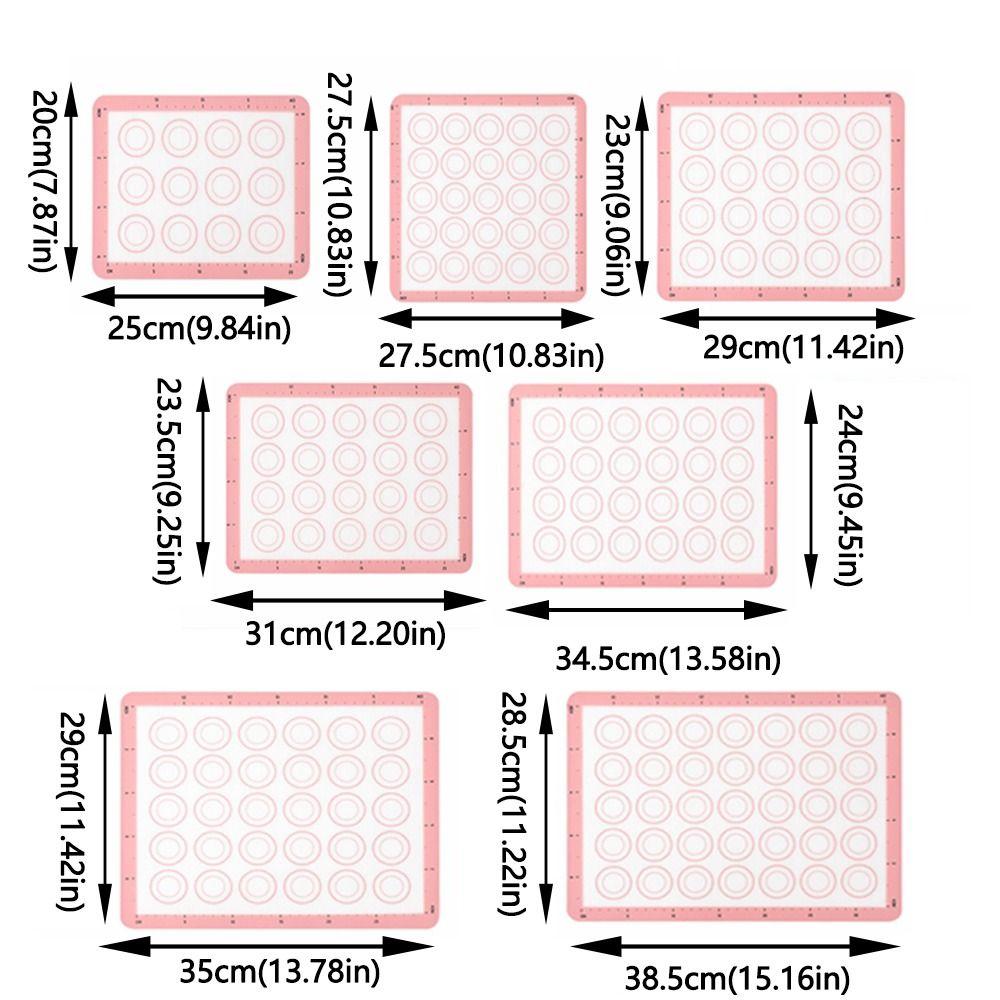 BPA Free Cake Pan Liner Reusable Macaron Cookie Pad Silicone Baking Mat Baking Tool