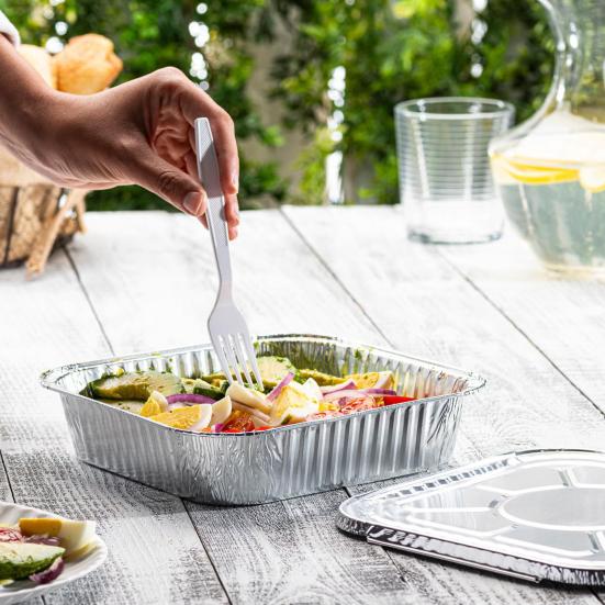 10/30Pcs Disposable Aluminum Foil Pans Waterproof & Oil-Proof Square Baking Foil Box High-Temperature Resistance Baking Pan Liner Kitchen Drip