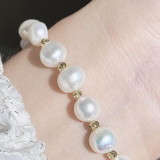 Браслет из искусственного жемчуга, сплав со стразами, гладкая отделка, контрастный цвет, женский браслет на запястье, ювелирные изделия для выпускного, официального банкета, свадьбы