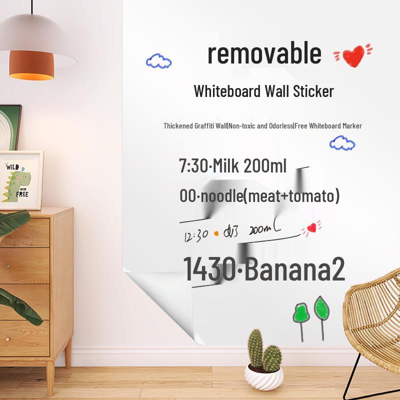 Thickened Self-Adhesive Blackboard and Whiteboard Wall Sticker for Home, Office, and Children's Graffiti.
