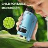 Children's Microscope 60x-120x Magnification Portable Science Microscope for School Outdoor Adventure