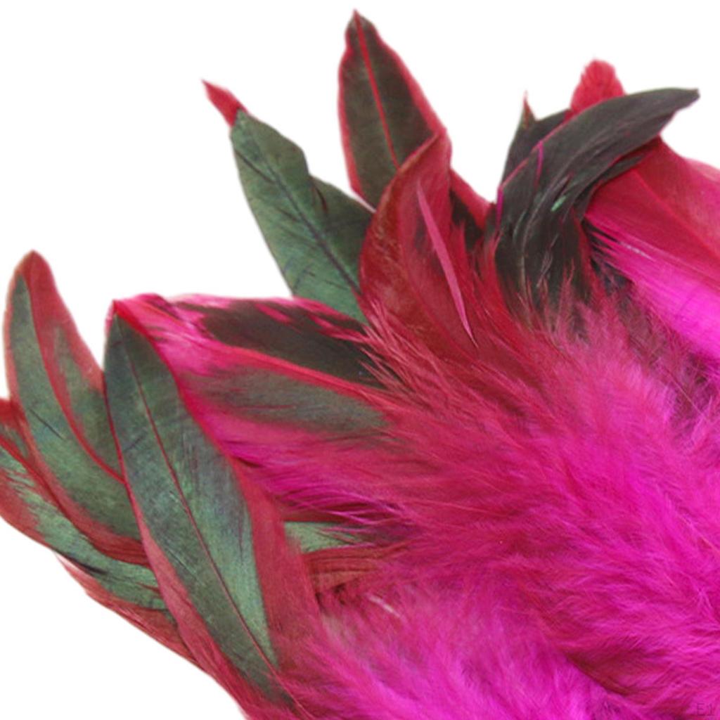 50 Pieces Feathers for Crafts Chicken Feather Decorations Handicraft Accessories Wedding Hats