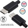 Chenyang 2 шт. USB C DIY Коннектор USB 3.1 Type C 24-контактный PD100W Папа Разъем Порт Ремонт Замена Паяемый Адаптер с Печатной Платой Черный Корпус