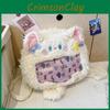 Cat Star Plush Backpack Animal Shoulder Bag With Adjustable Straps Shoulder
