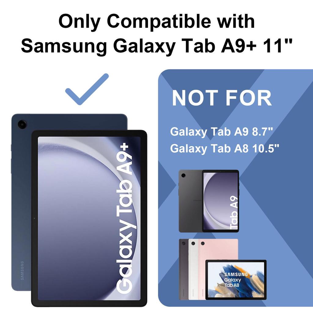 Samsung Tab A9+ 11" Защитный чехол для планшета с защитой от падений и вращением на 360° с подставкой