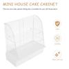 OATIPHO Meishi Mini Cabinet Mini House Scene Model Mini House Miniature Stand Kitchen Scene Model White Showcase Chic
