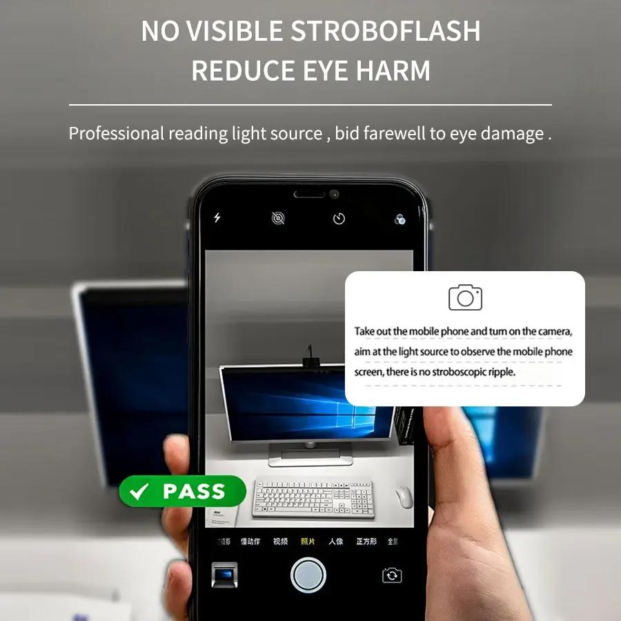 50cm Hanging PC Desk Lamp Computer Screen Display Light Computer Monitor Light Dimmable Timing Eye Protection for Study Work