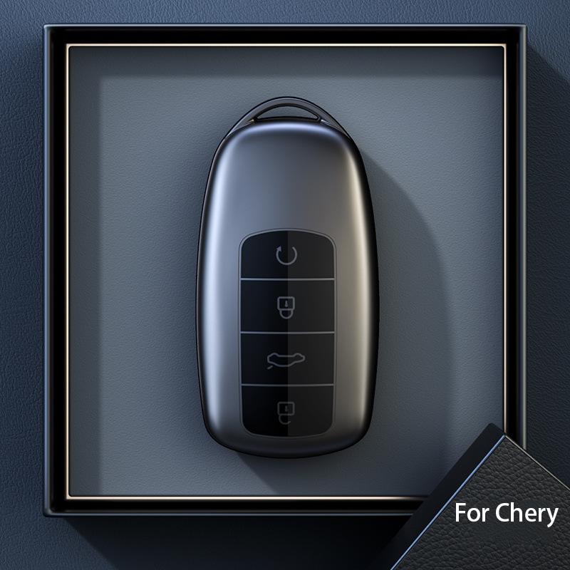 Новый титановый серый для Chery Jaecoo J7 7 J8 Omoda 5 C5 Tiggo 8 Arrizo 6 8 Pro Чехол-оболочка для брелока Держатель для брелока Автоаксессуары