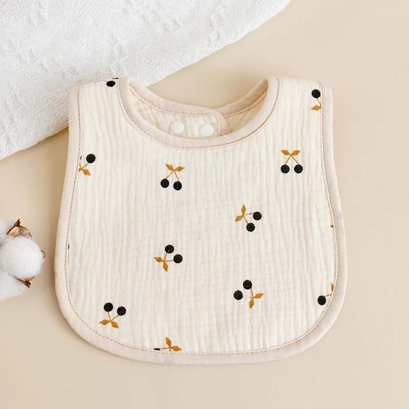 New Gauze U-shaped Baby Bibs Cute 6 Layers Cotton Saliva Towel Newborn Burp Cloths Bandana Scarf for Boy Girl Feeding Drool Bib