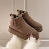 Large Size Thick-soled Snow Boots Women's Winter Short Tube Lazy One-pedal Velvet Thermal Cotton Shoes