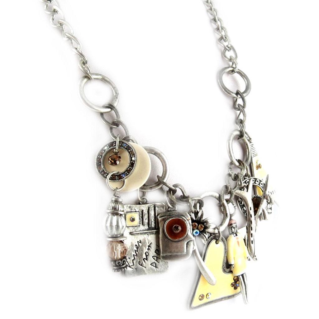 Les Trésors De Lily [E0695] - Дизайнерское колье Tour du Monde, бежевое