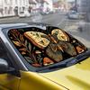 Складной автомобильный солнцезащитный козырек на лобовое стекло - Универсальная посадка, с рисунком бабочки и цветов
