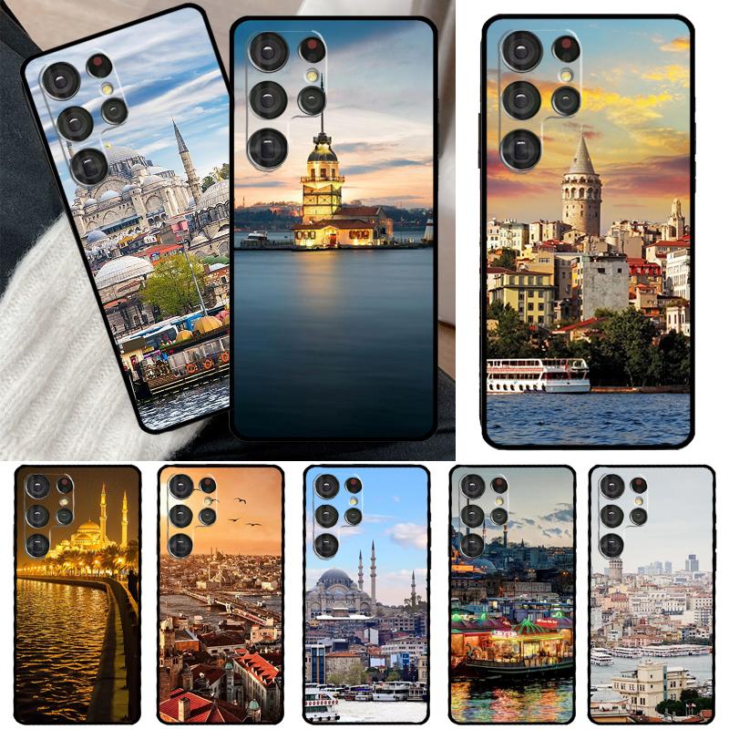 Турция Стамбул Пейзаж Здание Чехол Для Samsung Galaxy S23 S22 S21 Ultra Note 20 S8 S9 S10 Note 10 Plus S20 FE S21 FE Чехол