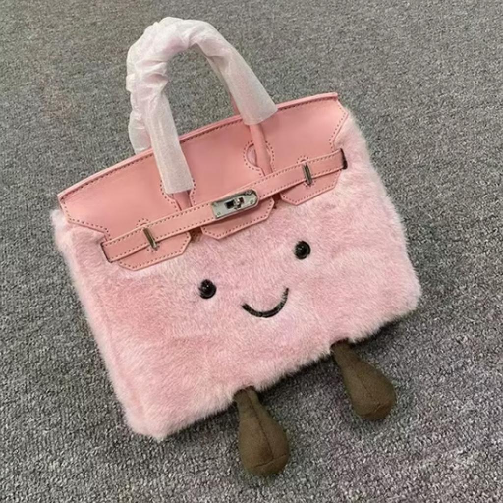Милая плюшевая сумка для хранения, можно хранить косметику, мобильные телефоны и компьютеры, красивая сумка для хранения косметики
