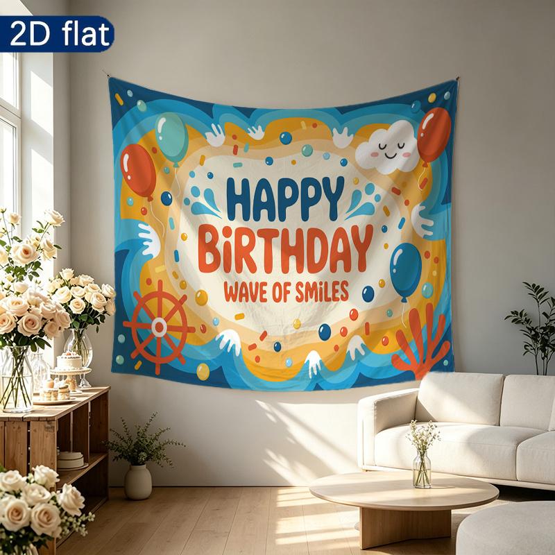 1pc 2D Flat Party Backdrop - Room Wall Decor