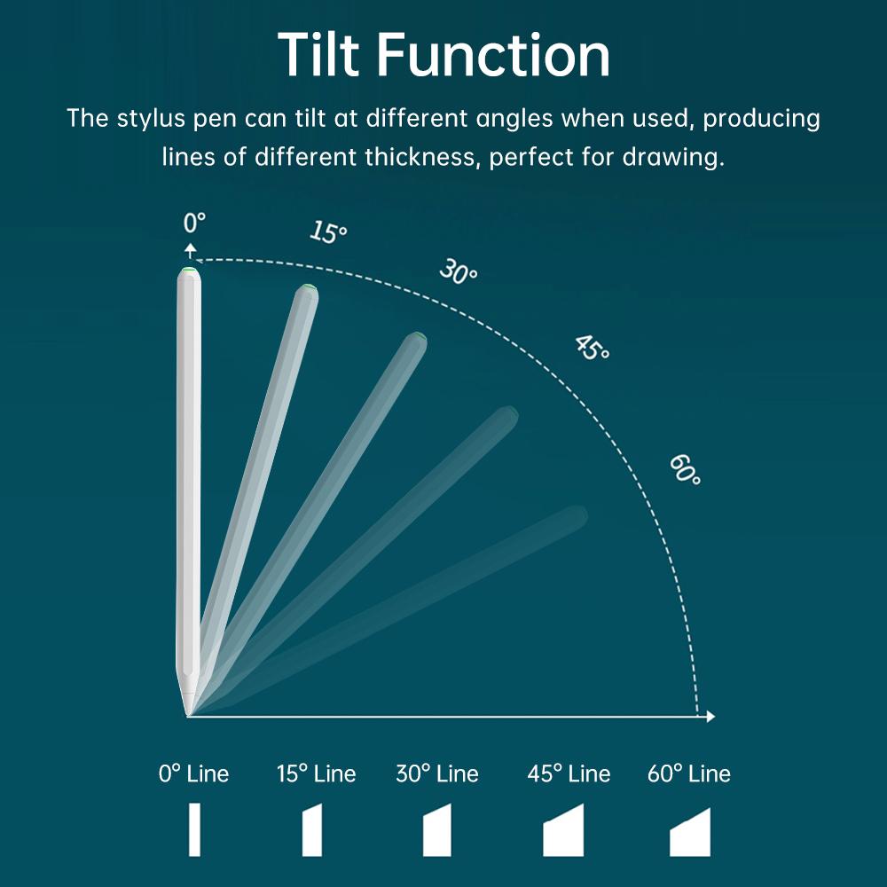 Активное емкостное перо Стилус с магнитной зарядкой Чувствительное к прикосновению гладкое отклонение ладони