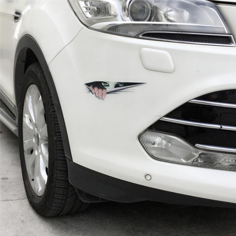 Funny 3D Peel Auto Rearview Decal Car Body Decorative Waterproof Stickers Pvc