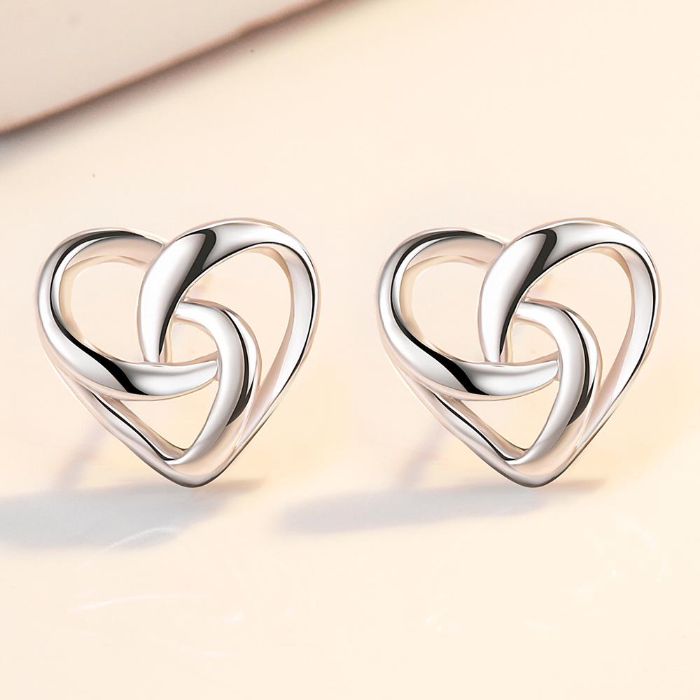 Heart-Shaped Hollow Korean Earrings: Simple, Cold Style for Women