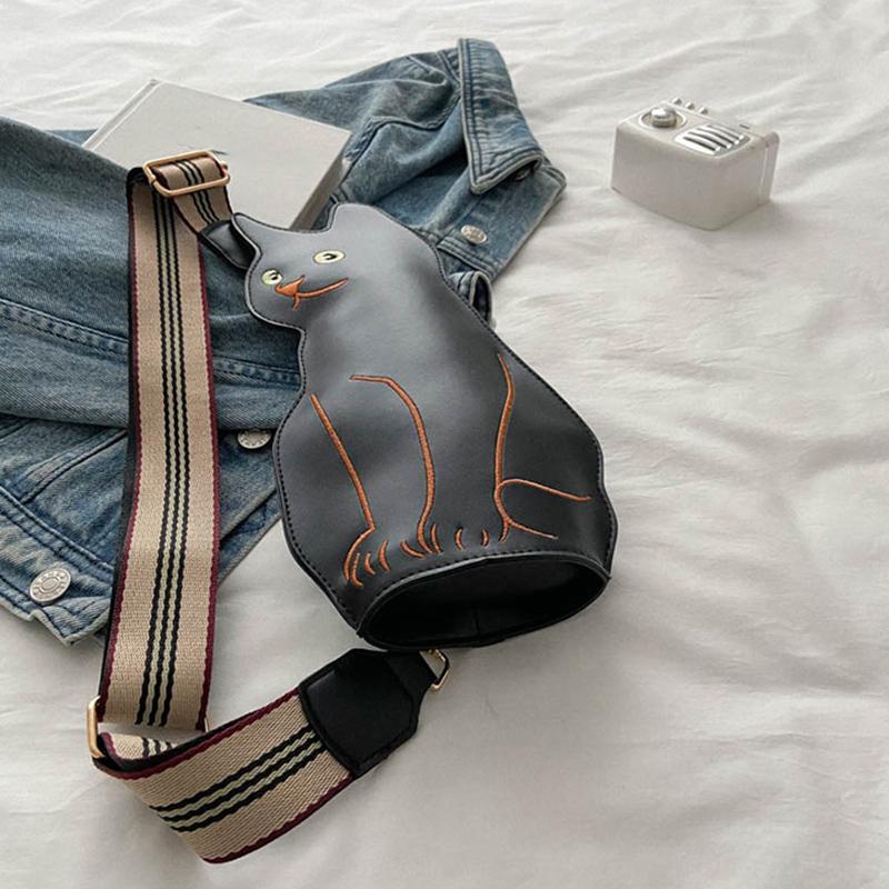 Большая вместительная повседневная сумка с изображением мультяшного кота, симпатичная модная водонепроницаемая женская сумка через плечо