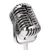 Retro Microphone Props Simulation Classic Fake Vintage Microphone Prop Model for Bar Decoration Electroplated 6